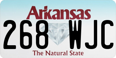 AR license plate 268WJC
