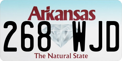 AR license plate 268WJD