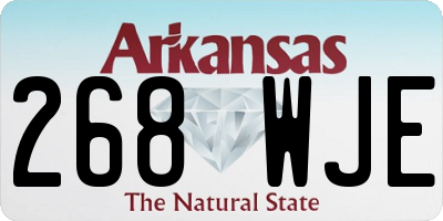 AR license plate 268WJE