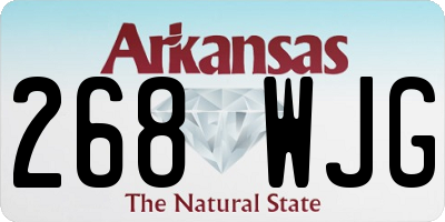 AR license plate 268WJG