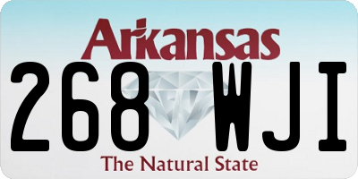 AR license plate 268WJI