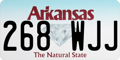 AR license plate 268WJJ