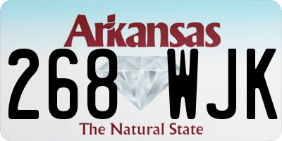 AR license plate 268WJK