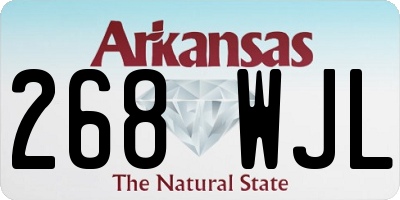 AR license plate 268WJL