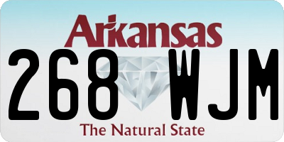 AR license plate 268WJM