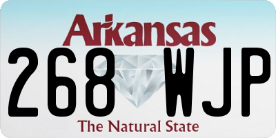 AR license plate 268WJP