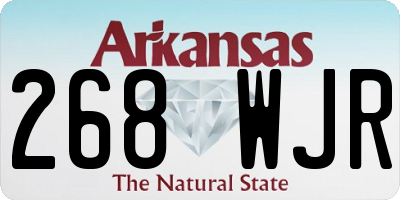 AR license plate 268WJR