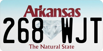 AR license plate 268WJT