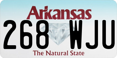 AR license plate 268WJU