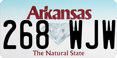 AR license plate 268WJW