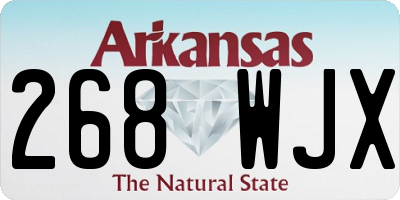 AR license plate 268WJX