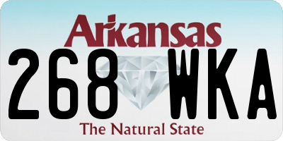 AR license plate 268WKA