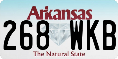 AR license plate 268WKB