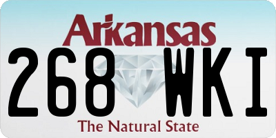 AR license plate 268WKI