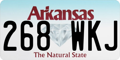 AR license plate 268WKJ