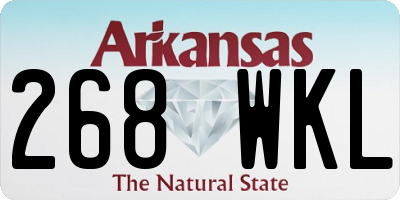 AR license plate 268WKL