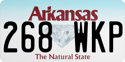 AR license plate 268WKP