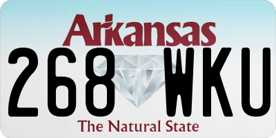 AR license plate 268WKU