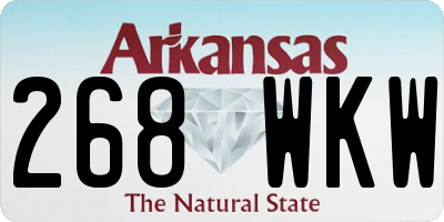 AR license plate 268WKW