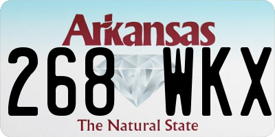 AR license plate 268WKX