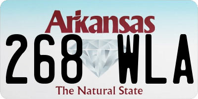 AR license plate 268WLA