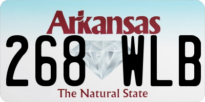 AR license plate 268WLB