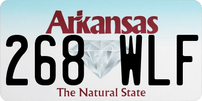AR license plate 268WLF