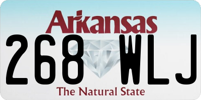 AR license plate 268WLJ