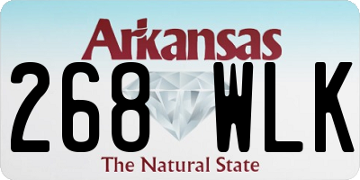 AR license plate 268WLK