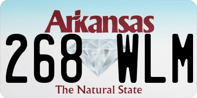 AR license plate 268WLM