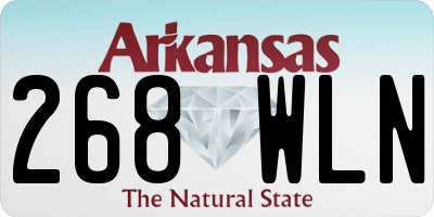 AR license plate 268WLN