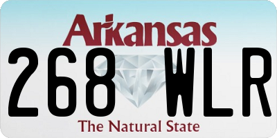 AR license plate 268WLR