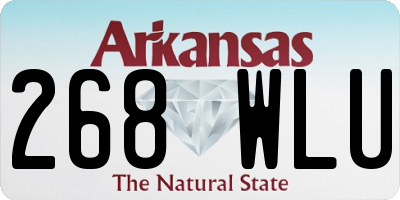 AR license plate 268WLU