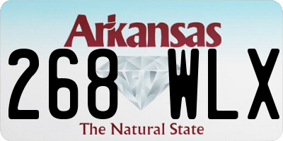AR license plate 268WLX