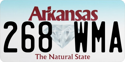 AR license plate 268WMA