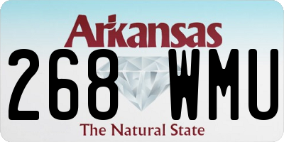 AR license plate 268WMU