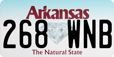 AR license plate 268WNB