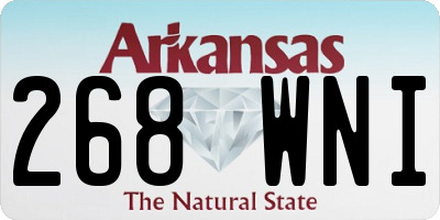 AR license plate 268WNI