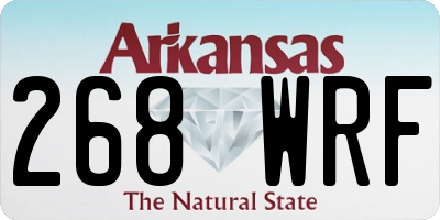 AR license plate 268WRF