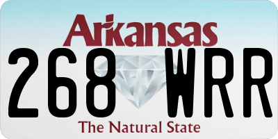 AR license plate 268WRR