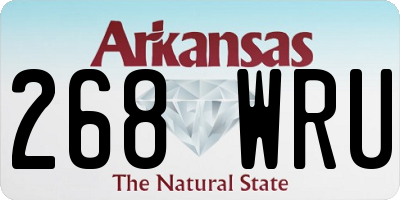 AR license plate 268WRU