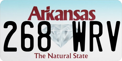 AR license plate 268WRV