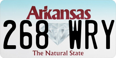 AR license plate 268WRY
