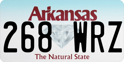 AR license plate 268WRZ