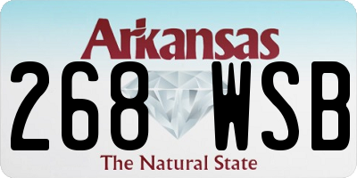 AR license plate 268WSB