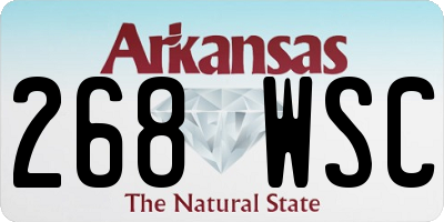 AR license plate 268WSC