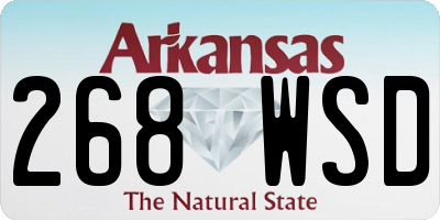 AR license plate 268WSD