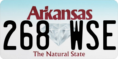 AR license plate 268WSE