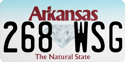AR license plate 268WSG