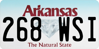 AR license plate 268WSI